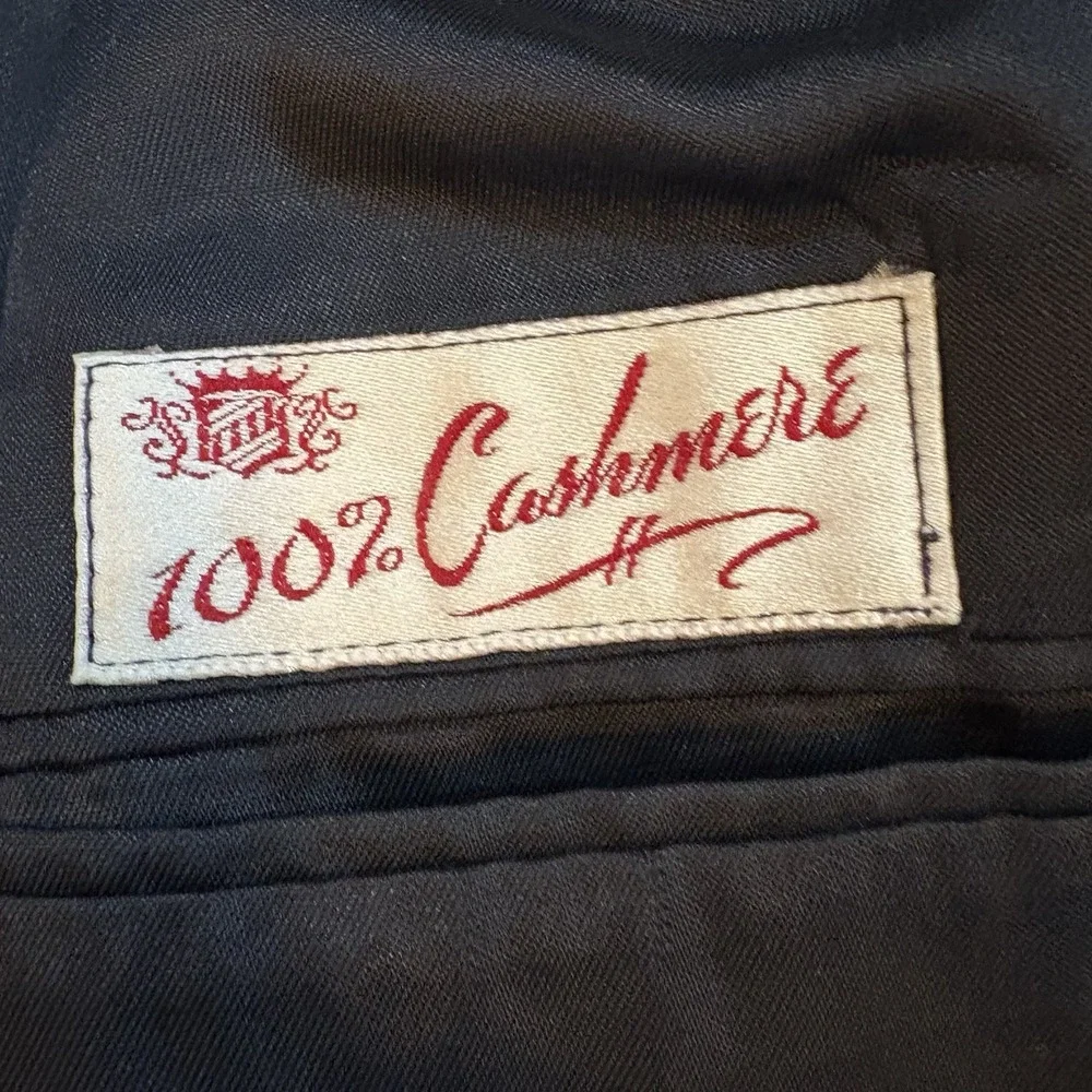 100%‎ Cashmere Men's Navy Blue Blazer Sport-Coat 2 Button Sz XL Made in USA